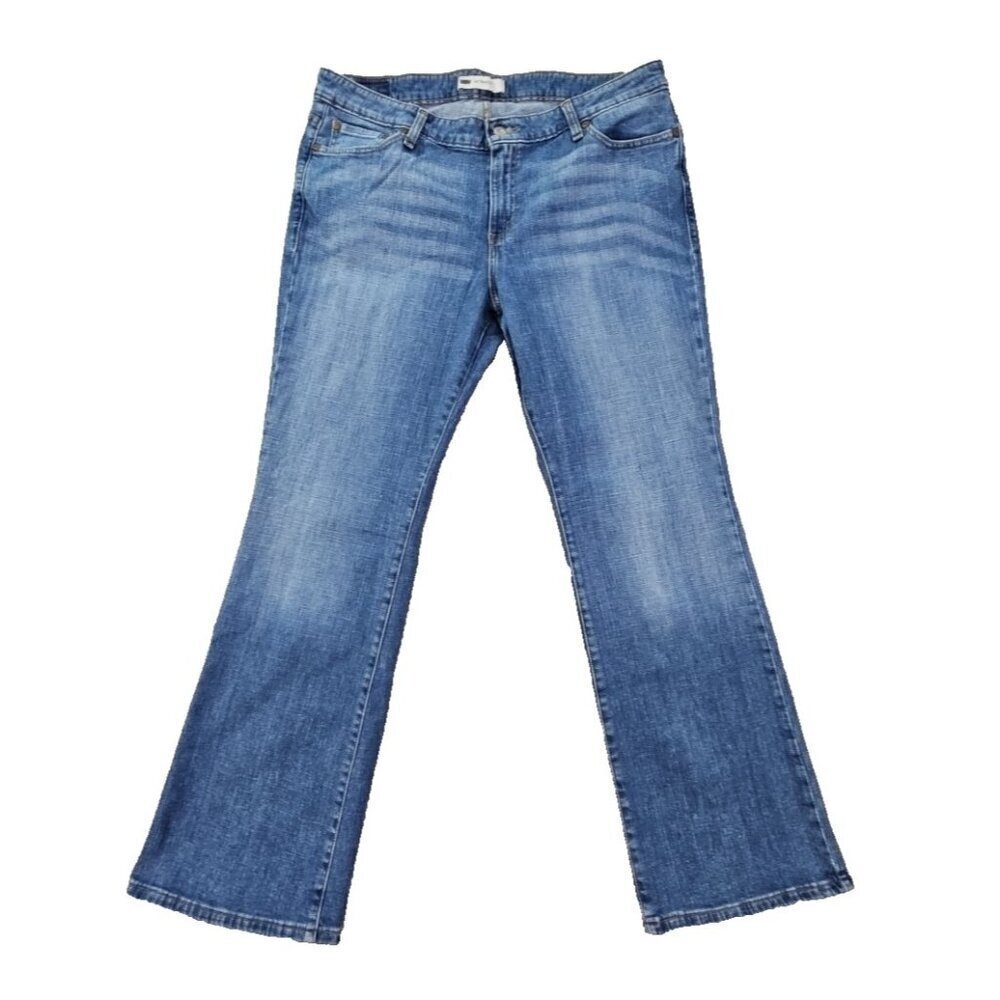 Levi's 590 Jeans Womens 24W‎ Medium Bootcut Flap Blue Denim Western Cowgirl